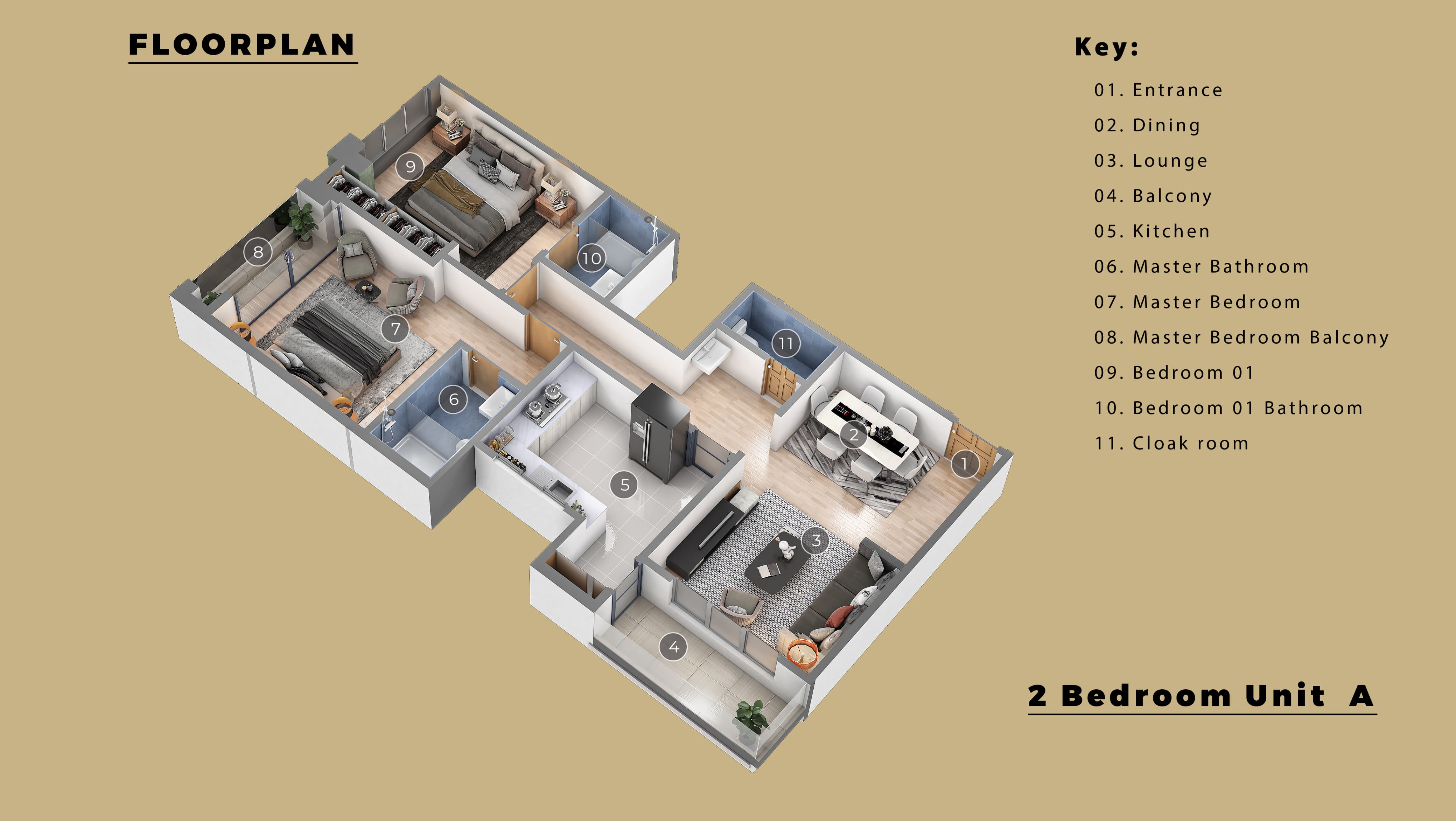 2 Bedroom Floor Plan A