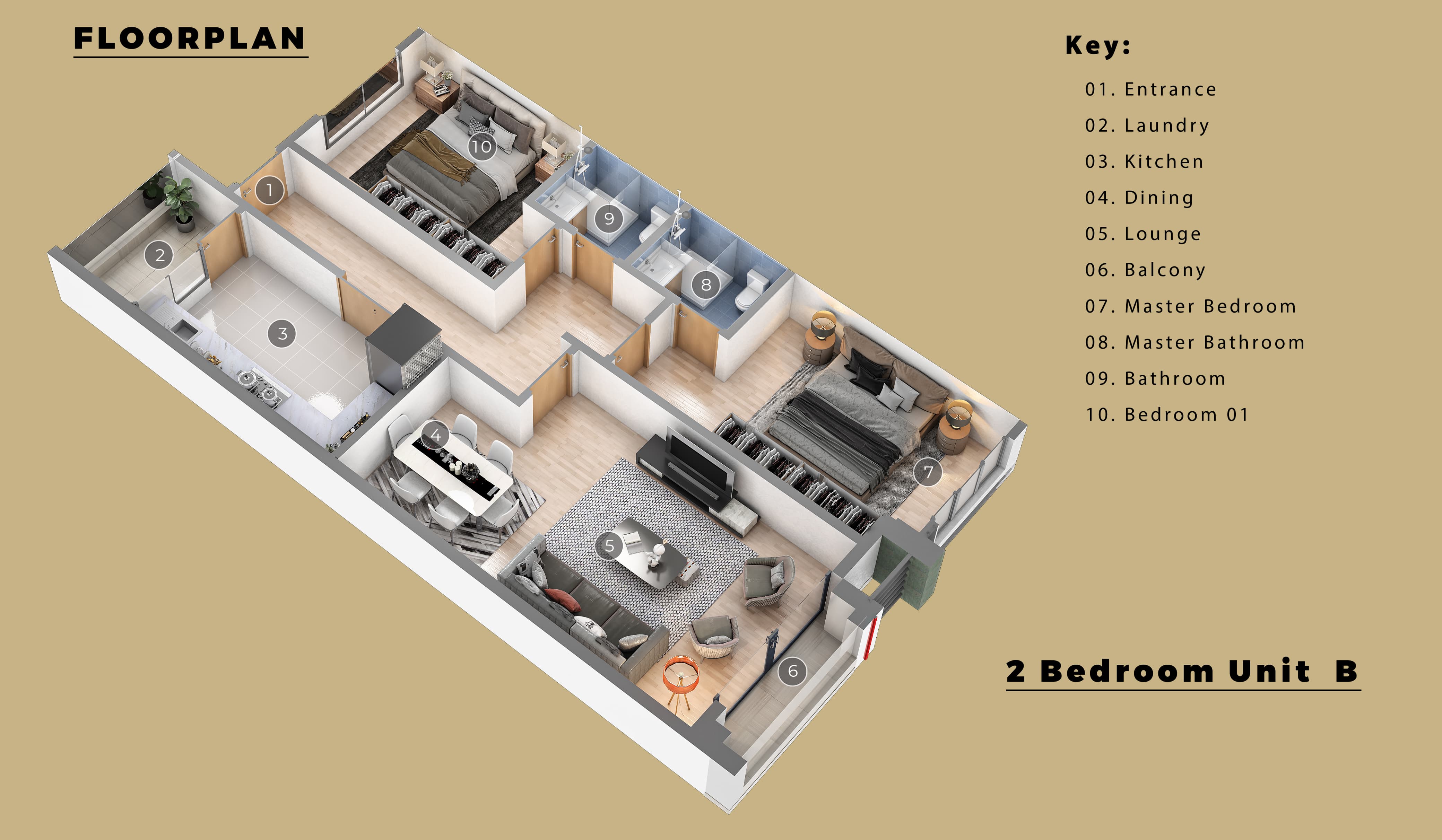 2 Bedroom Floor Plan B
