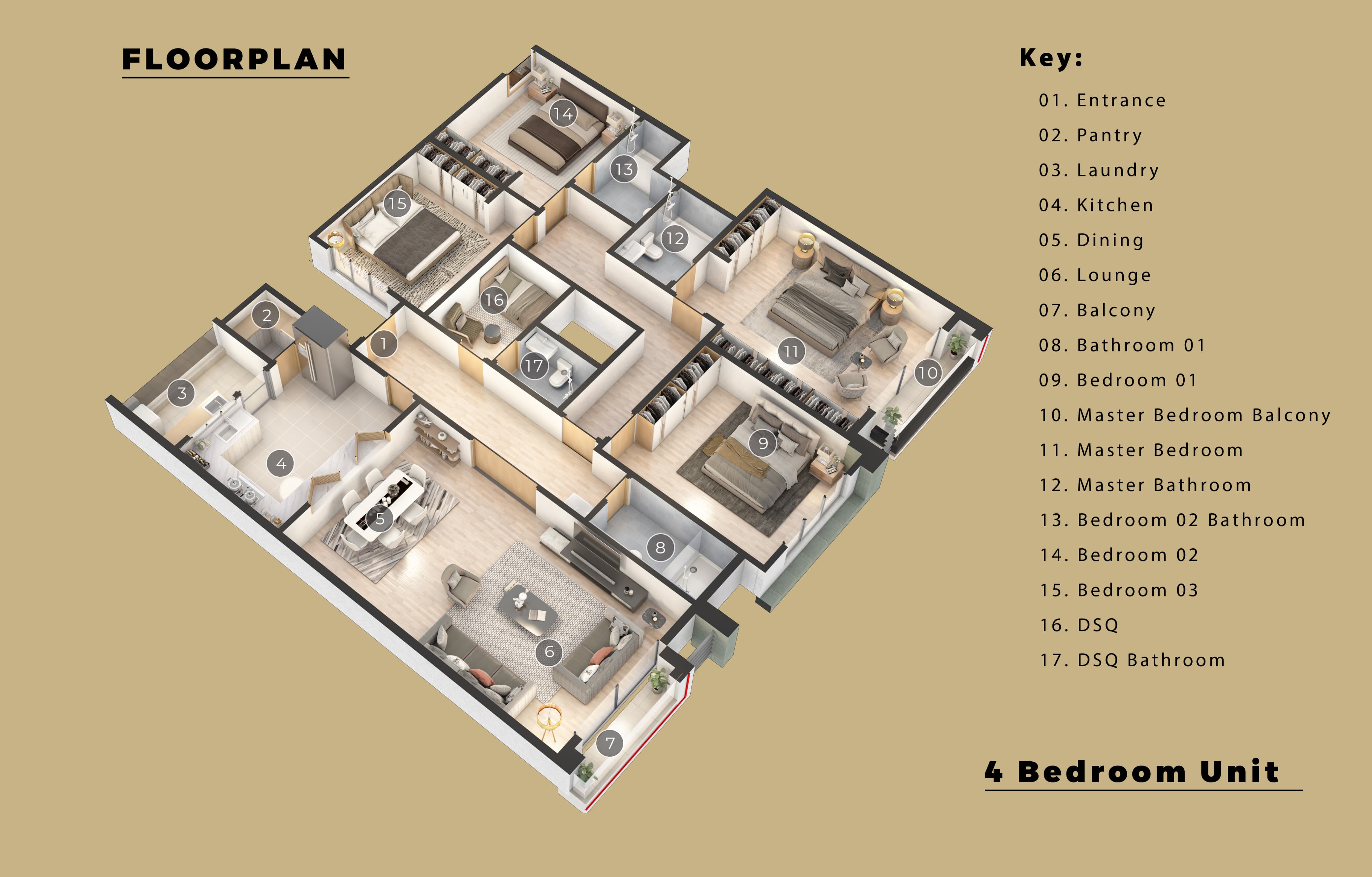 4 Bedroom Floor Plan